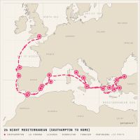 Queen Elizabeth May 2, 2027 itinerary map