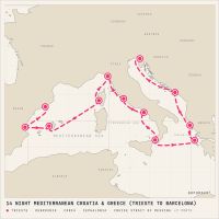 Queen Elizabeth August 6, 2027 itinerary map