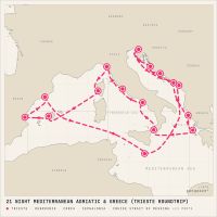 Queen Elizabeth August 6, 2027 itinerary map