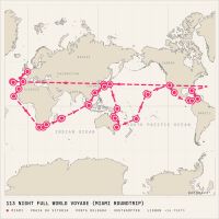 Queen Elizabeth January 6, 2028 itinerary map