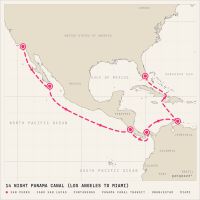 Queen Elizabeth April 13, 2028 itinerary map