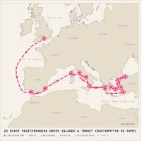 Queen Elizabeth May 18, 2028 itinerary map
