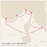 Queen Elizabeth July 14, 2028 itinerary map