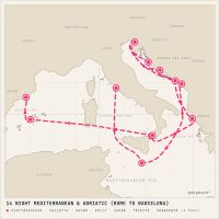 Queen Elizabeth August 11, 2028 itinerary map