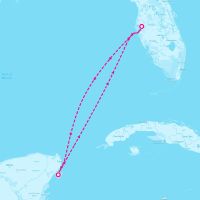 Radiance of the Seas February 8, 2024 itinerary map