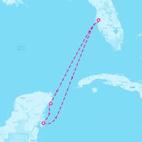 Radiance of the Seas February 17, 2024 itinerary map