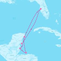 Radiance of the Seas February 22, 2025 itinerary map