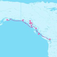 Radiance of the Seas August 29, 2025 itinerary map