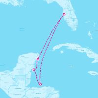 Radiance of the Seas March 28, 2026 itinerary map