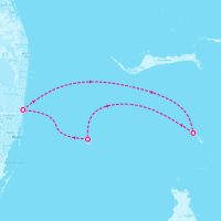 Radiance of the Seas April 3, 2026 itinerary map