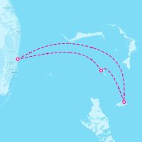 Radiance of the Seas April 13, 2026 itinerary map