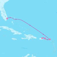 Radiance of the Seas April 20, 2026 itinerary map