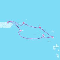 Radiance of the Seas June 6, 2026 itinerary map