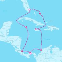 MS Rotterdam January 14, 2024 itinerary map