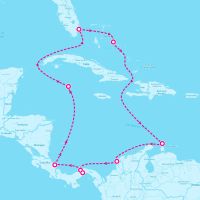 MS Rotterdam February 4, 2024 itinerary map