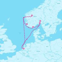 MS Rotterdam June 1, 2024 itinerary map