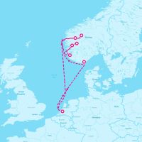 MS Rotterdam July 20, 2024 itinerary map