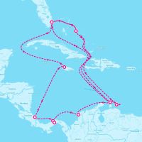 MS Rotterdam February 2, 2025 itinerary map