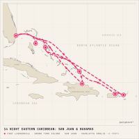 MS Rotterdam January 22, 2028 itinerary map