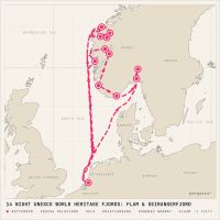MS Rotterdam August 6, 2028 itinerary map