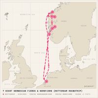 MS Rotterdam September 10, 2028 itinerary map