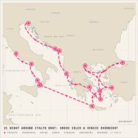MS Rotterdam November 18, 2028 itinerary map