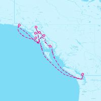 Sapphire Princess September 14, 2024 itinerary map