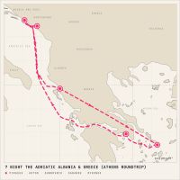 Scarlet Lady August 13, 2028 itinerary map