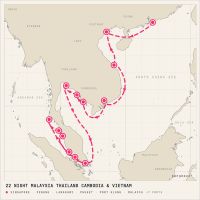 Seabourn Encore December 13, 2026 itinerary map