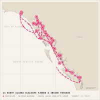 Seabourn Encore July 23, 2027 itinerary map