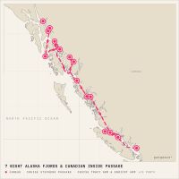 Seabourn Encore August 27, 2027 itinerary map