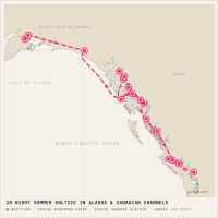 Seabourn Encore June 20, 2028 itinerary map