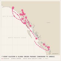Seabourn Encore August 11, 2028 itinerary map