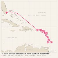 Seabourn Ovation November 20, 2026 itinerary map