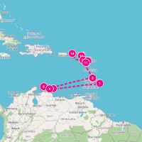 Seabourn Ovation January 8, 2028 itinerary map