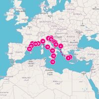 Seabourn Ovation May 20, 2028 itinerary map