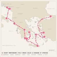 Seabourn Ovation August 19, 2028 itinerary map