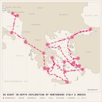 Seabourn Ovation August 19, 2028 itinerary map