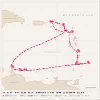 Seabourn Ovation January 13, 2029 itinerary map