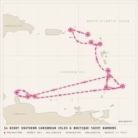 Seabourn Ovation February 3, 2029 itinerary map