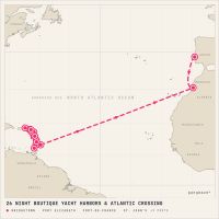 Seabourn Ovation March 10, 2029 itinerary map