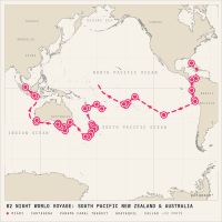 Seabourn Quest January 7, 2029 itinerary map