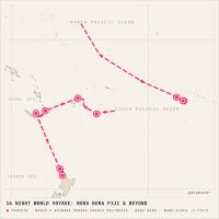 Seabourn Quest February 6, 2029 itinerary map