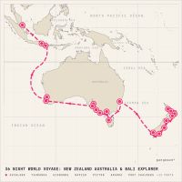 Seabourn Quest February 23, 2029 itinerary map