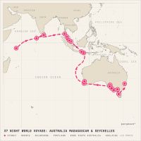 Seabourn Quest March 7, 2029 itinerary map