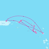 SeaDream II February 15, 2025 itinerary map