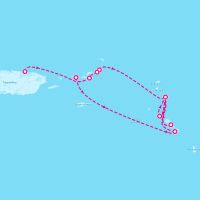 SeaDream II December 14, 2025 itinerary map