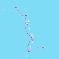 SeaDream II February 22, 2026 itinerary map