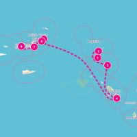 SeaDream II February 14, 2027 itinerary map