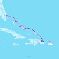 SeaDream II March 13, 2027 itinerary map